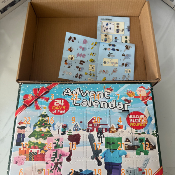 Vaikiškas Minecraft Lego Advento kalendorius