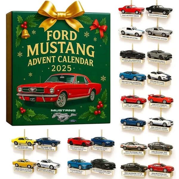 Mustang automobilių miniatiūrų Advento kalendorius