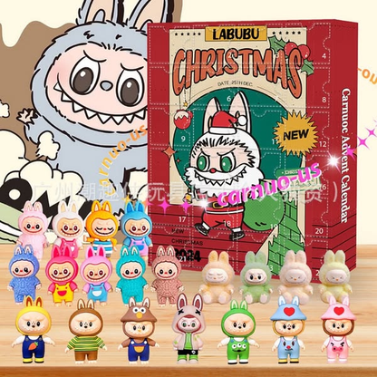 Kalėdinis riboto leidimo Labubu figūrėlių advento kalendorius