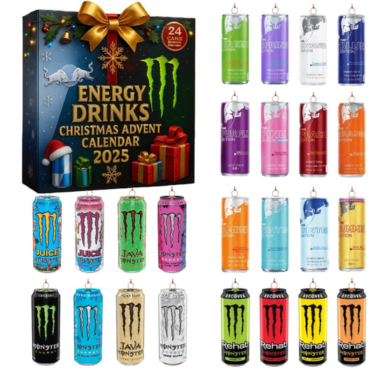 Kolekcinis energetinių gėrimų Advento kalendorius
