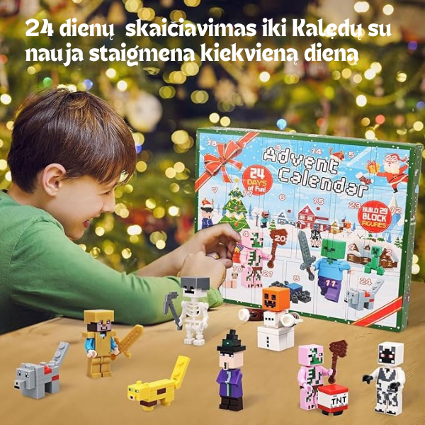 Vaikiškas Minecraft Lego Advento kalendorius