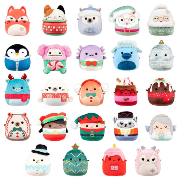 Kalėdinis Squishmallows Advento kalendorius – riboto leidimo žaisliukai