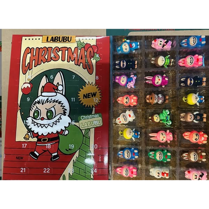 Kalėdinis riboto leidimo Labubu figūrėlių advento kalendorius