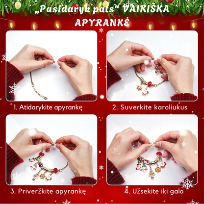 Advento kalendorius mergaitėms su apyrankėmis ir pakabukais
