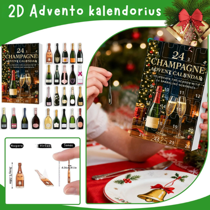 Kalėdinis šampano Advento kalendorius