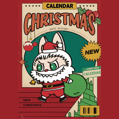 Kalėdinis riboto leidimo Labubu figūrėlių advento kalendorius