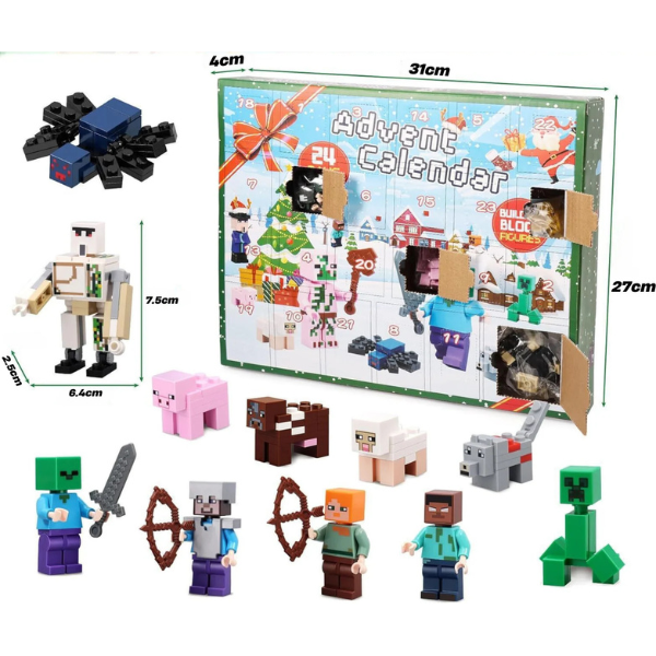 Vaikiškas Minecraft Lego Advento kalendorius