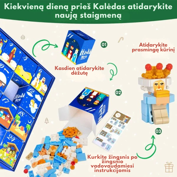 Religinis Advento kalendorius – Betliejaus figūrėlės 2025