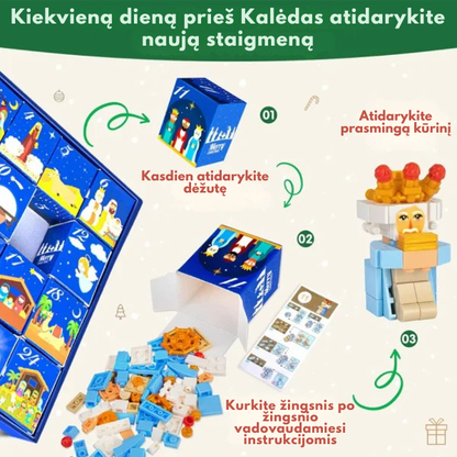 Religinis Advento kalendorius – Betliejaus figūrėlės 2025